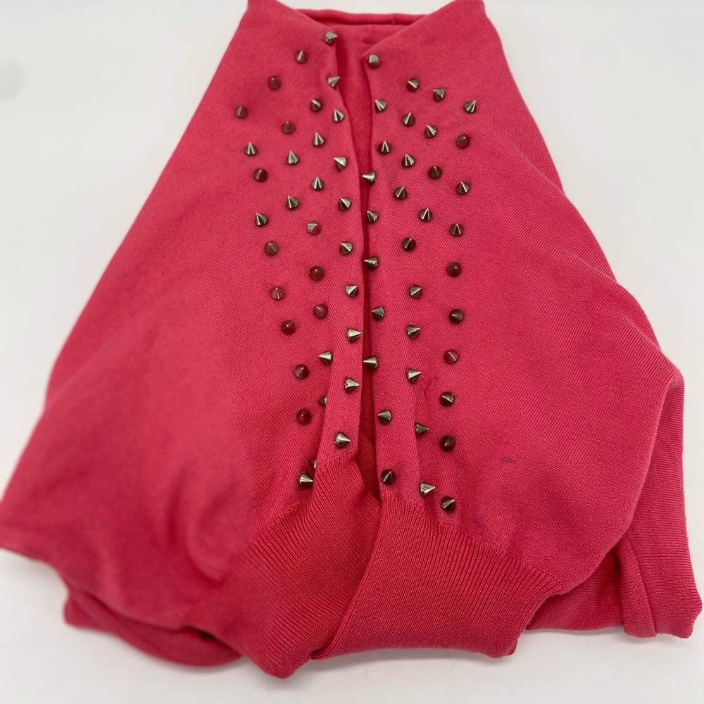 Spiked off the shoulder sweater